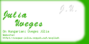 julia uveges business card